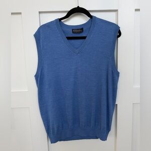Brooks Brothers Men's Sky Blue V-Neck Sweater Vest